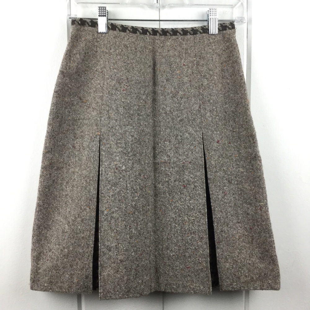 Tasse Tasse Japanese Tan Tweed Wool Skirt S